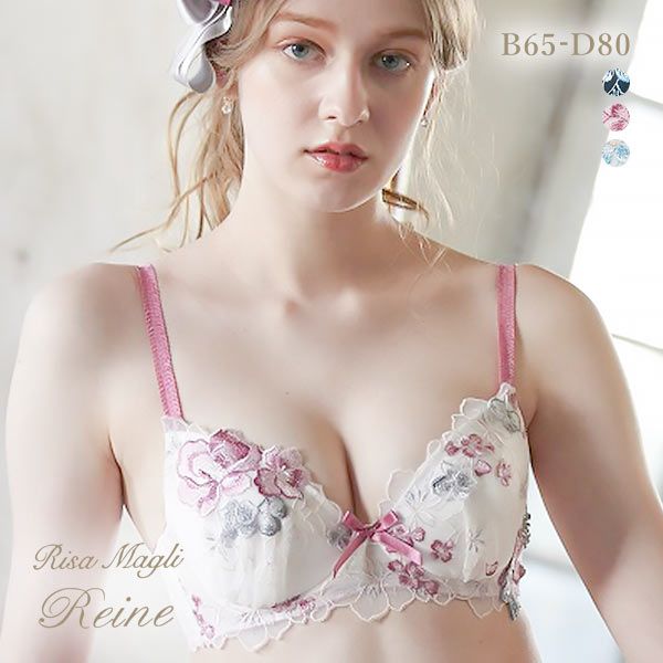 品 番:2865510BCDリサマリ Risa Magli ワンランク上のレーヌコレクションサイズ:レディース70、B75、C65、C70、C75、D65、D70、D75、D80カラー:NV-ネイビー
