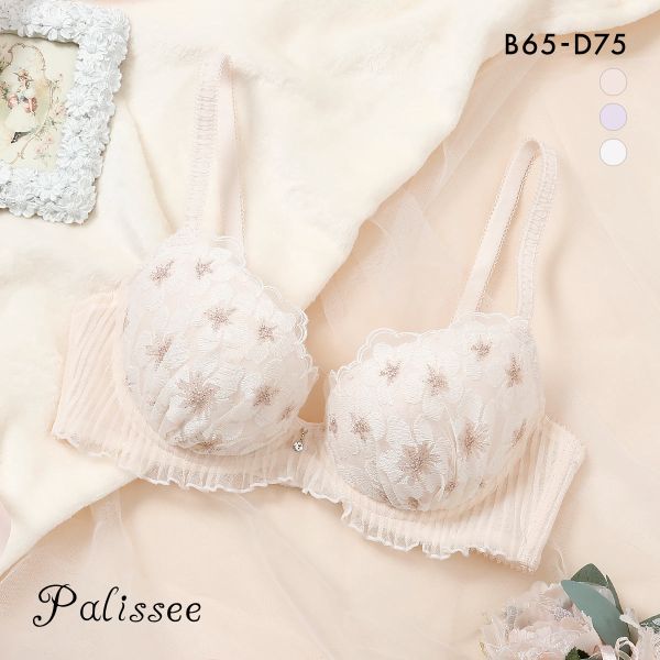 品 番:38113226ふわっとプリーツが甘い雰囲気のガーリーコレクション ブラ BCDサイズ:レディースB65、B70、B75、C65、C70、C75、D65、D70、D75カラー:PI-ピンク、P