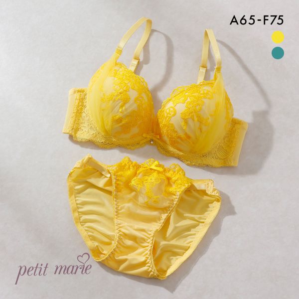 品 番:38143384爽やかカラー&star;花柄刺繍が大人セクシーなプチプラブラセットサイズ:レディースA65-M、A70-M、A75-M、B65-M、B70-M、B75-M、C65-M、