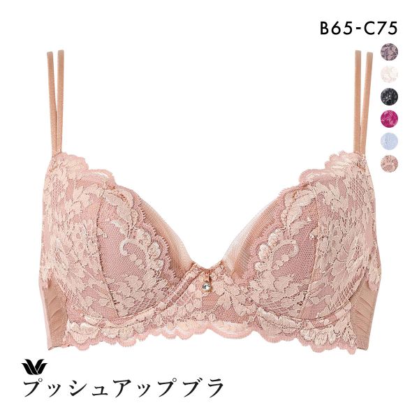 品 番:40BXD413BCふっくらとした谷間をメイク まるみのあるシルエットに。サイズ:レディースB65、B70、B75、C65、C70、C75カラー:BRG-ブラウングレー、CR-クリーム、GY-
