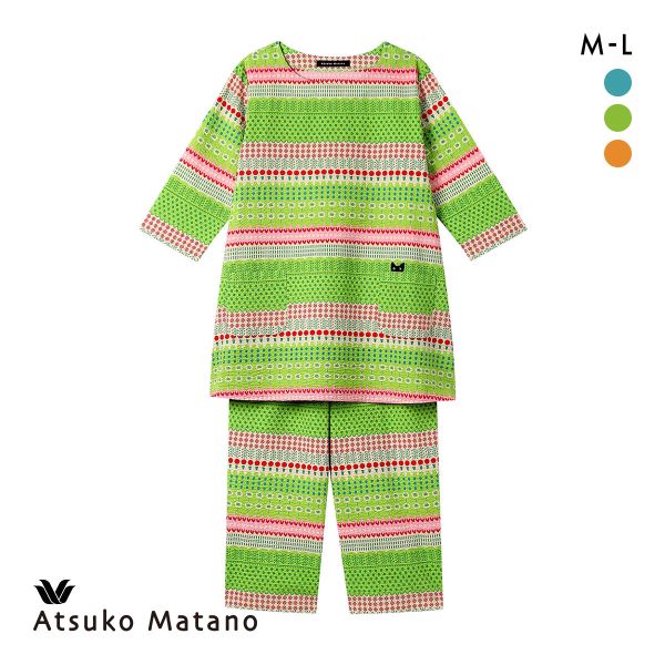 品 番:40HDT219マタノアツコのパジャマ&starf;ボーダー調でおしゃれな上下セットサイズ:レディースM(バスト79-87cm)L(バスト86-94cm)カラー:BU-ブルー、GR-グ