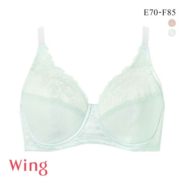 品 番:40KB2173EFWing 安定感のある夏対応のフルカップブラ 夏のうすかるブラ EFサイズ:レディースE70、E75、E80、E85、F70、F75、F80、F85カラー:BE-ベージュ、