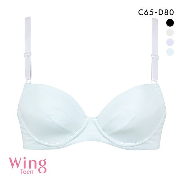 品 番:40RB2265CDワコール Wing ジュニアブラ CD 丸くボリュームが出てきた胸にサイズ:C65、C70、C75、C80、D65、D70、D75、D80カラー:BK-ブラック、IV-アイ