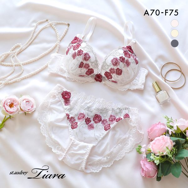 ショーツ ブラジャー セット セントオードリー St.Audrey tiara ブリリアントローズブーケ ABCDEF 下着 レディース 40%OFF