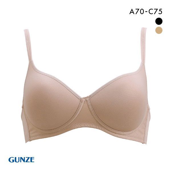 品 番:69EB6215Hグンゼ GUNZE とにかく軽い ノンワイヤー ブラジャー ヘムサイズ:レディースA70、A75、A80、B70、B75、B80、C70、C75カラー:BK-ブラック、BE-