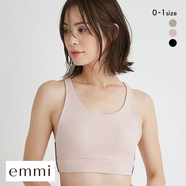品 番:B52E14WCT241207ｅｍｍｉ&starf;サイドの配色ラインがスポーティなブラトップサイズ:レディース0：Sサイズ(バスト72-80cm)1：Mサイズ(バスト79-87cm)