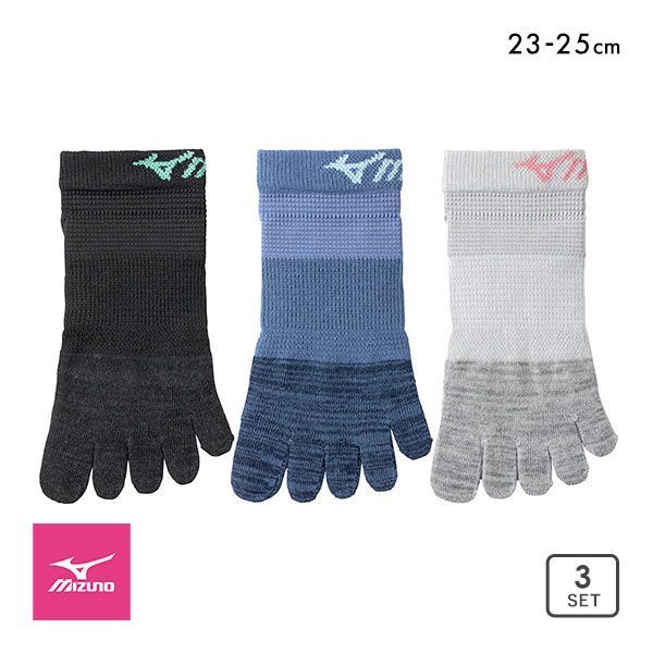 品 番:B68649435MIZUNO 5本指ソックス 3足セット サポート スポーツ レディースサイズ:レディース23-25cmカラー:Set素材:ポリエステル ポリウレタン