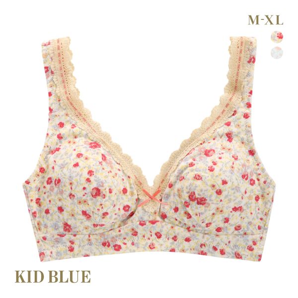 品 番:B80KIAA438kid blue 優しい小花の暖かなインナーシリーズサイズ:レディースM(バスト80-90cm)L(バスト86-94cm)XL(バスト92-100cm)カラー:IV-アイボ