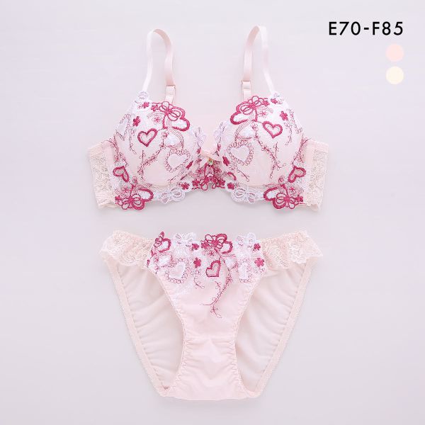 品 番:C0010494EFすっきりサイドライン＆脇高 凸凹軽減 美胸プチプラブラセットサイズ:レディースE70-M、E75-L、E80-L、E85-LL、F70-M、F75-L、F80-L、F85-