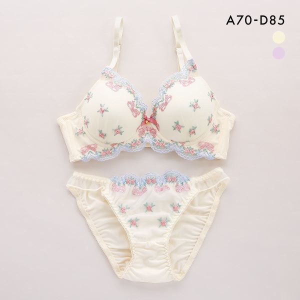 品 番:C0010509すっきりサイドライン＆脇高 凸凹軽減 美胸プチプラブラセットADサイズ:レディースA70-M、A75-M、B65-M、B70-M、B75-M、B80-L、B85-LL、C65-