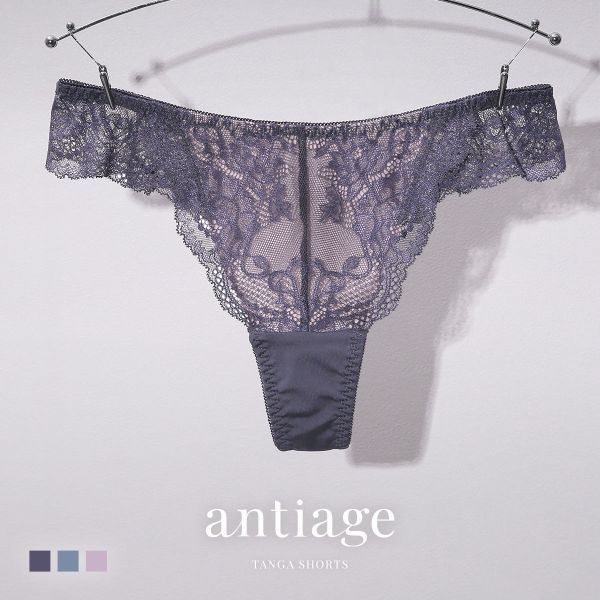 品 番:C2223FB003TS肌に馴染む、軽くて自然なはき心地の「antiage」サイズ:レディースM(ヒップ87-95cm)L(ヒップ92-100cm)LL(ヒップ97-105cm)カラー:NV-
