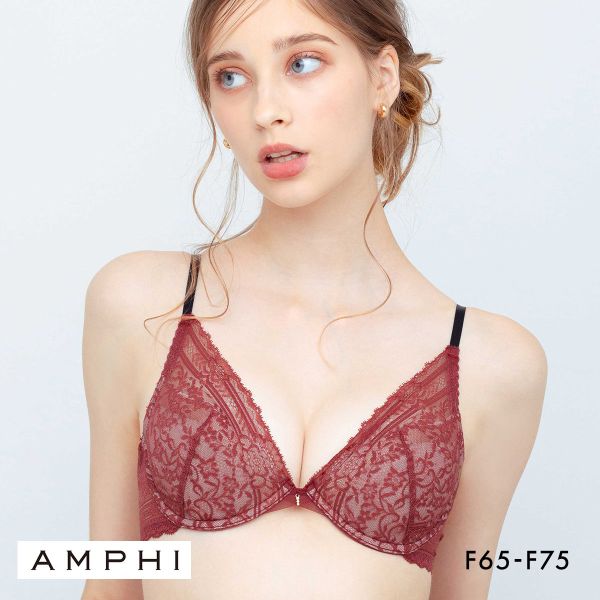 品 番:C41BYJ486FAMPHI 軽いつけごこち ハネのブラ 自然なまるみメイク Fサイズ:レディースF65、F70、F75カラー:BK-ブラック、EN-エンジ、IV-アイボリー素材:ナイロン、