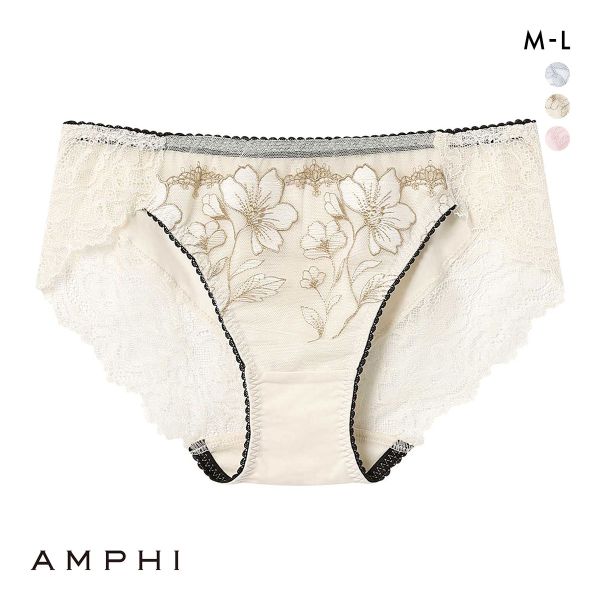 品 番:C41PYJ196AMPHI アンフィ グラマリッチブラ ペアショーツ ノーマルサイズ:レディースM(ヒップ87-95cm)L(ヒップ92-100cm)カラー:GY-グレー、IV-アイボリー、