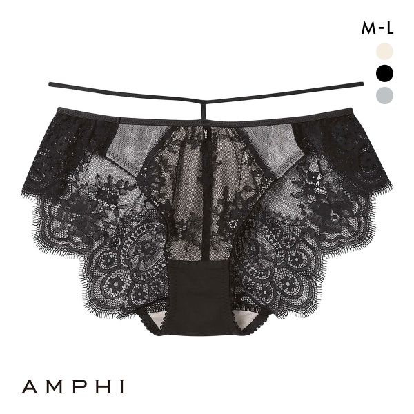 品 番:C41PYJ297AMPHI アンフィ BYJ397シリーズ ペアショーツ バックレースサイズ:レディースM(ヒップ87-95cm)L(ヒップ92-100cm)カラー:IV-アイボリー、BK-